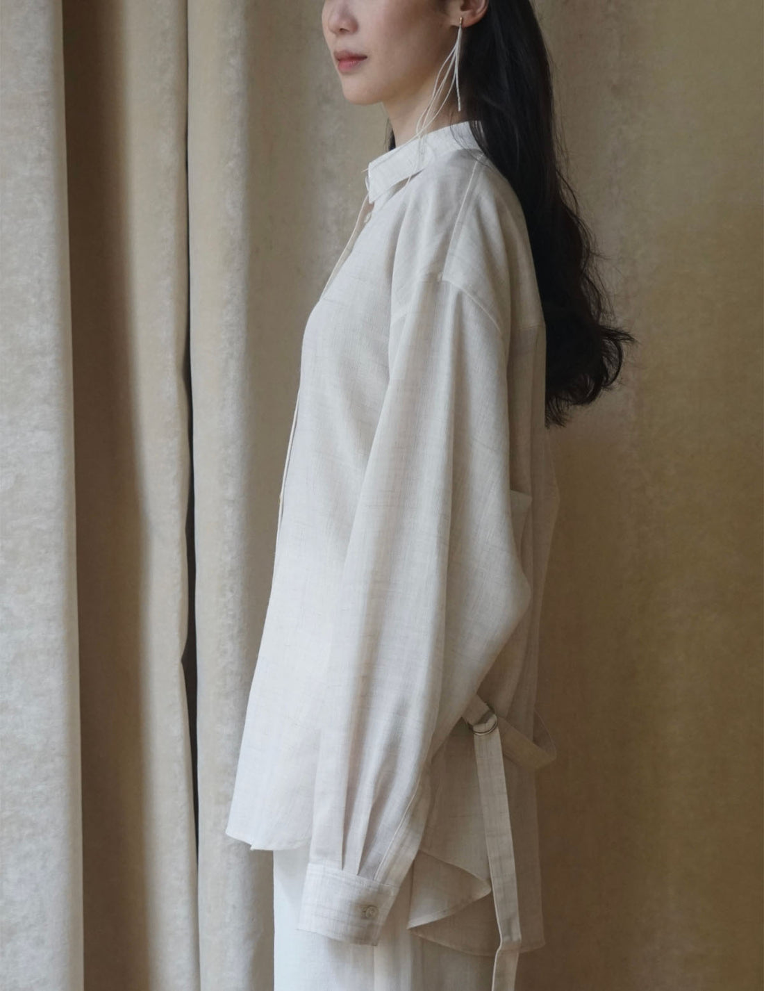 Chemise en lin avec ceinture