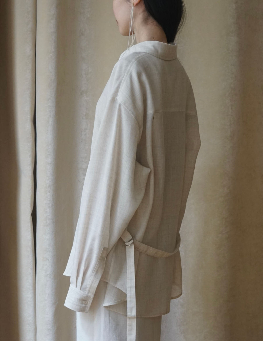 Chemise en lin avec ceinture