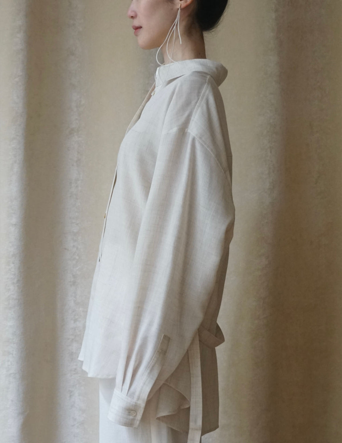 Chemise en lin avec ceinture