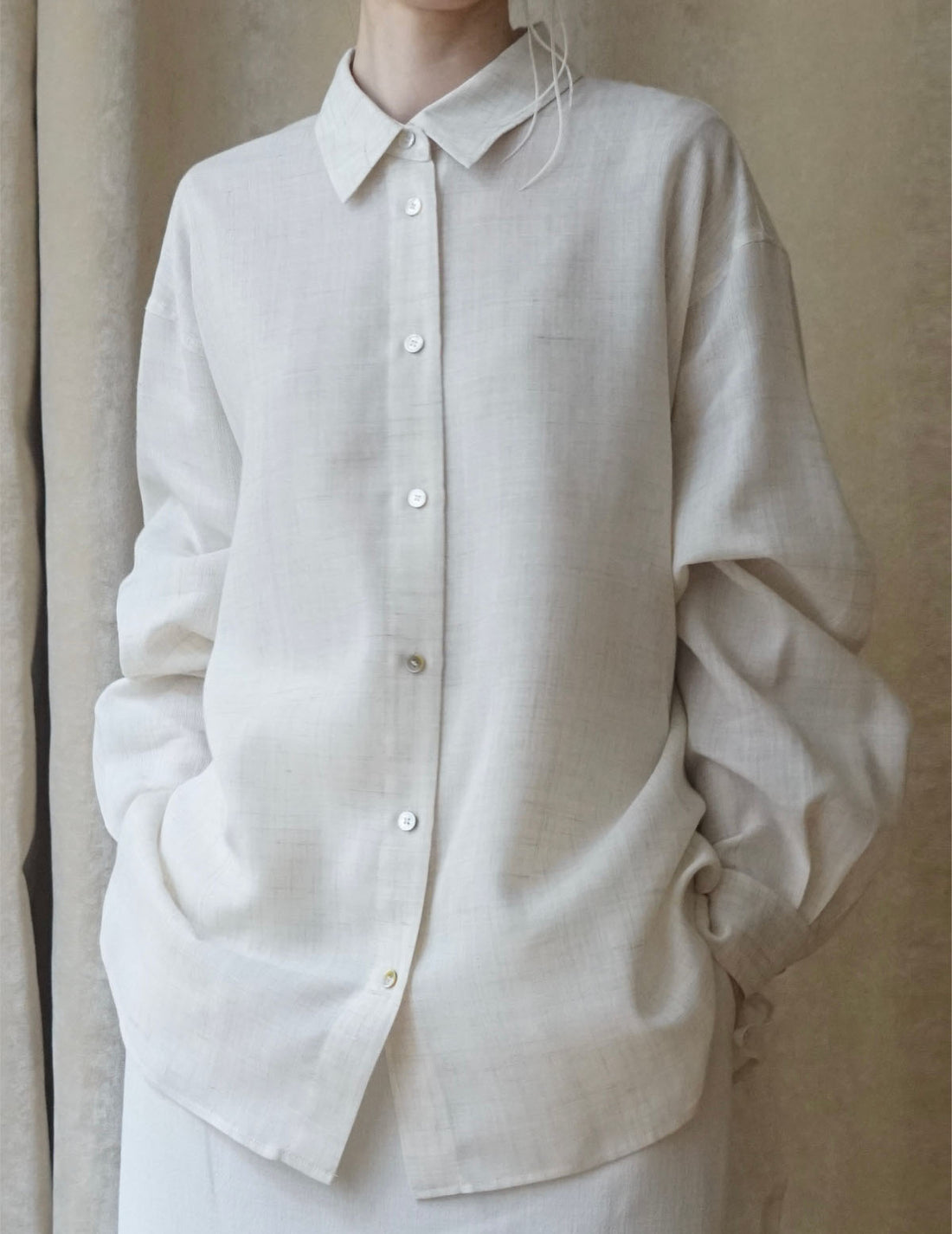 Chemise en lin avec ceinture