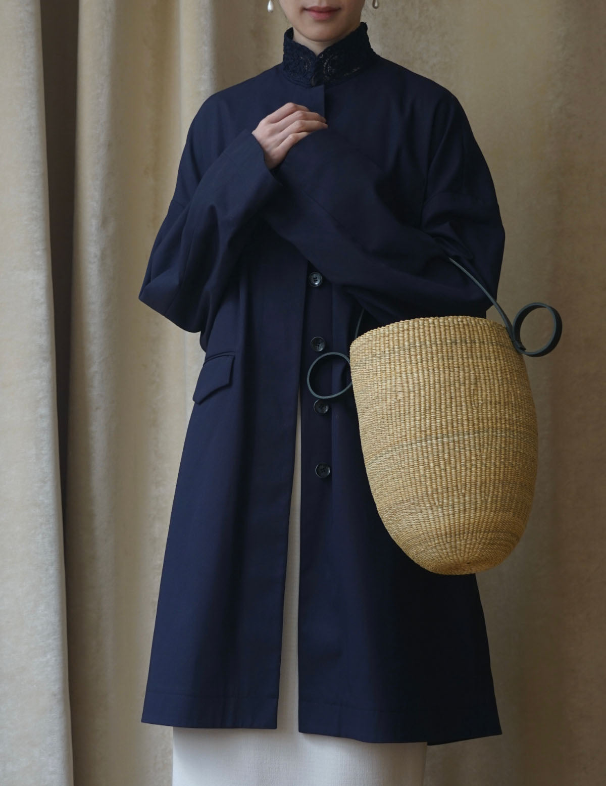 Akamae Tall Round Basket  N.16