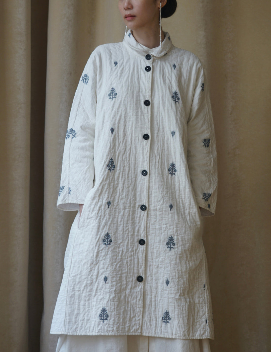 Rubia & Neel | Lauren Quilted Coat・White
