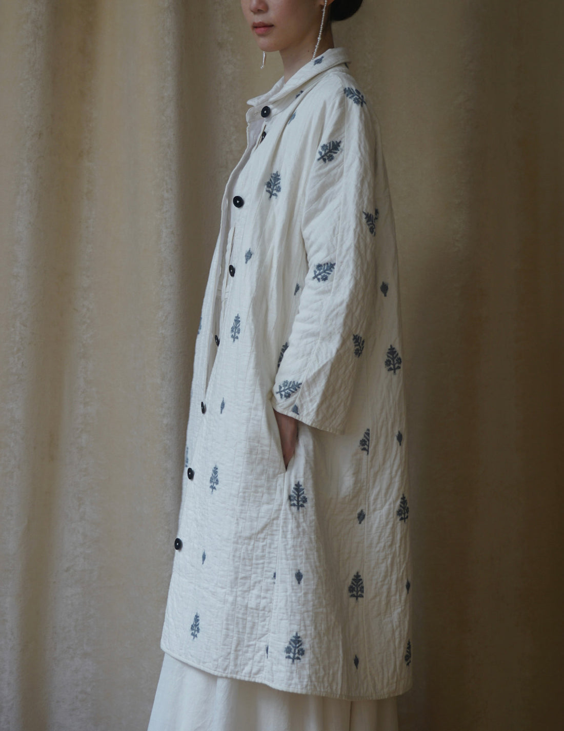 Rubia & Neel | Lauren Quilted Coat・White