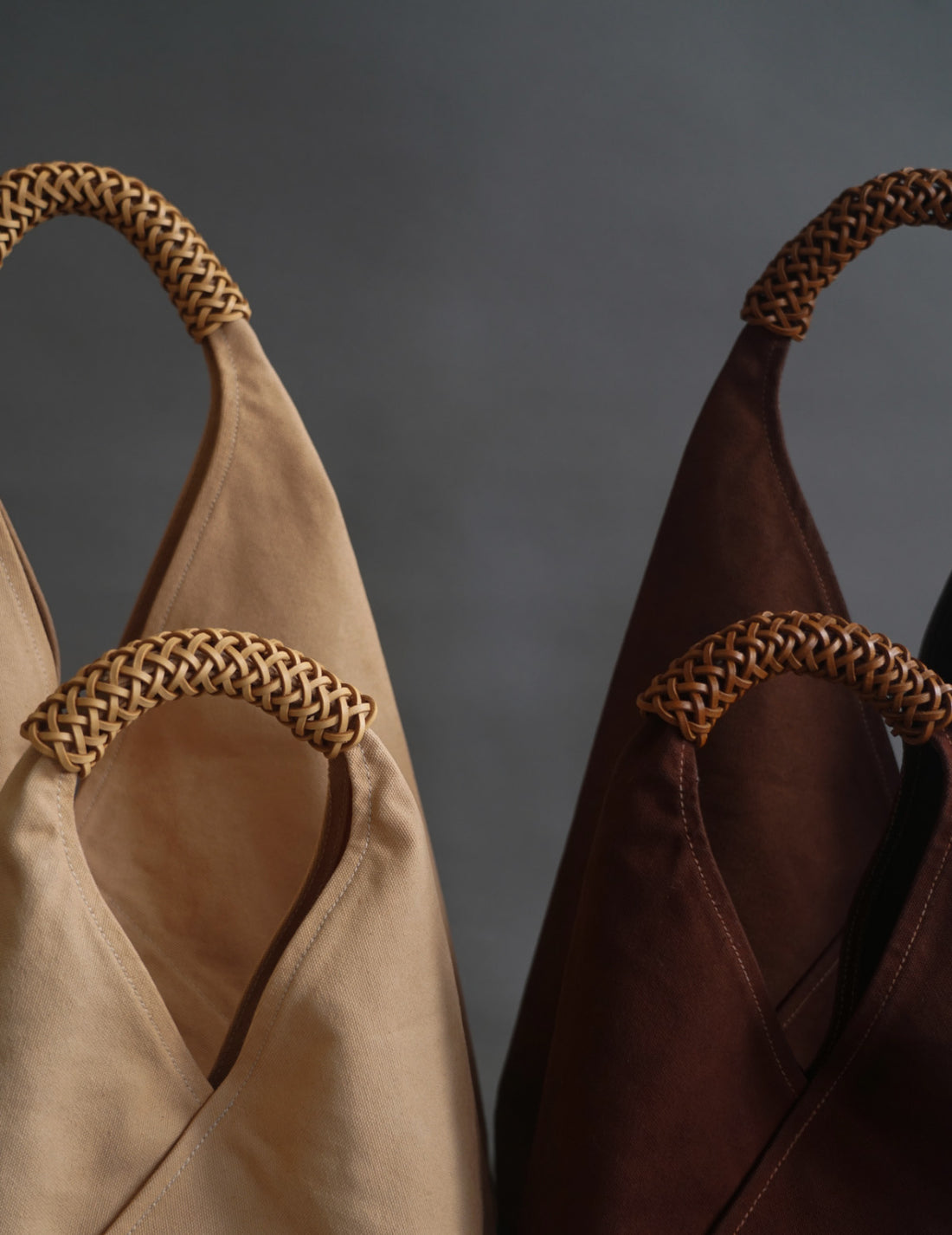 KAMARO’AN | Woven Triangle Bag - Pink - S