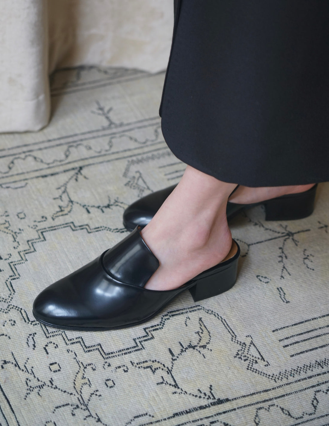 Mules Fatima・Polido Noir