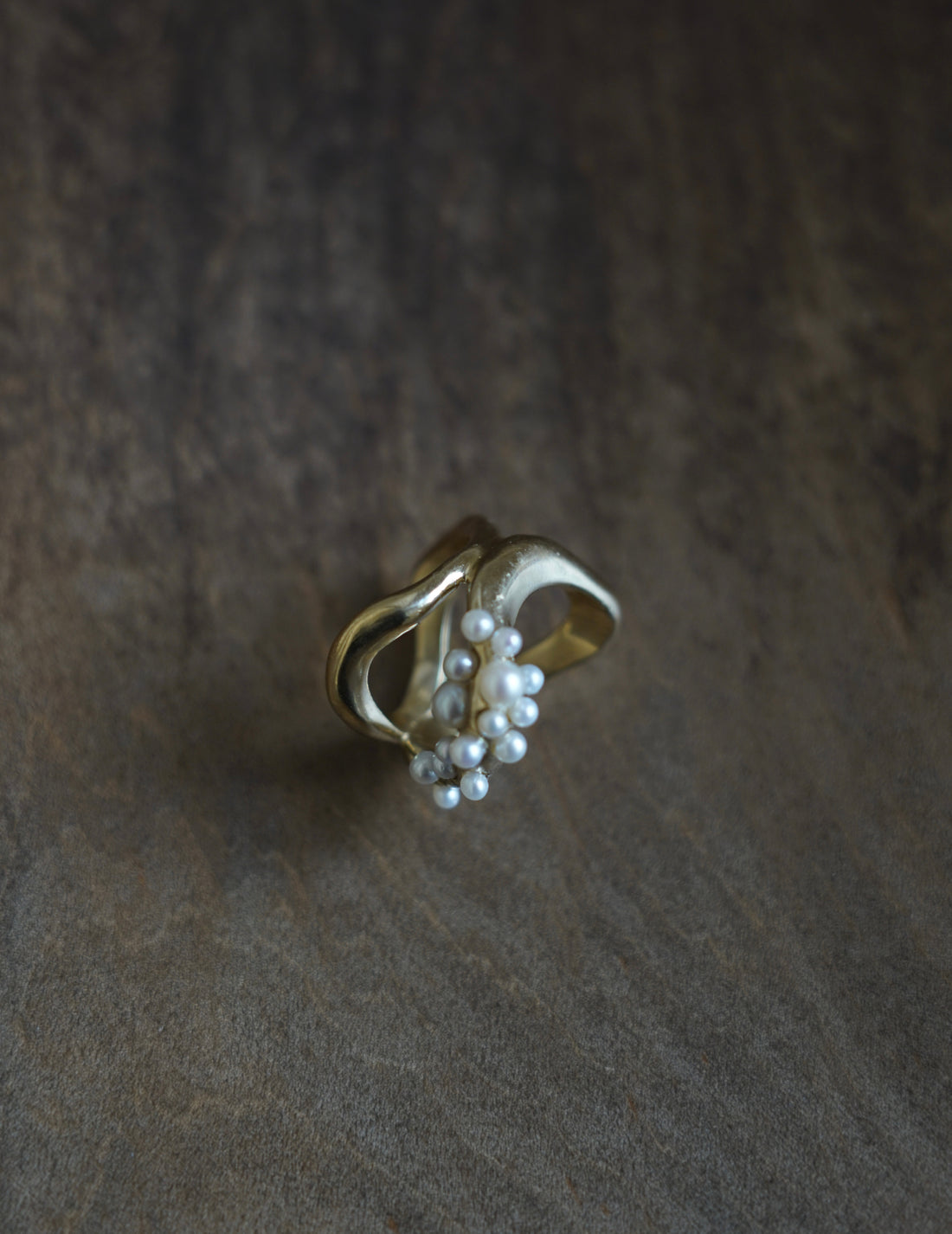 BEATRIZ PALACIOS | Double Wave Cluster Ring - Gold