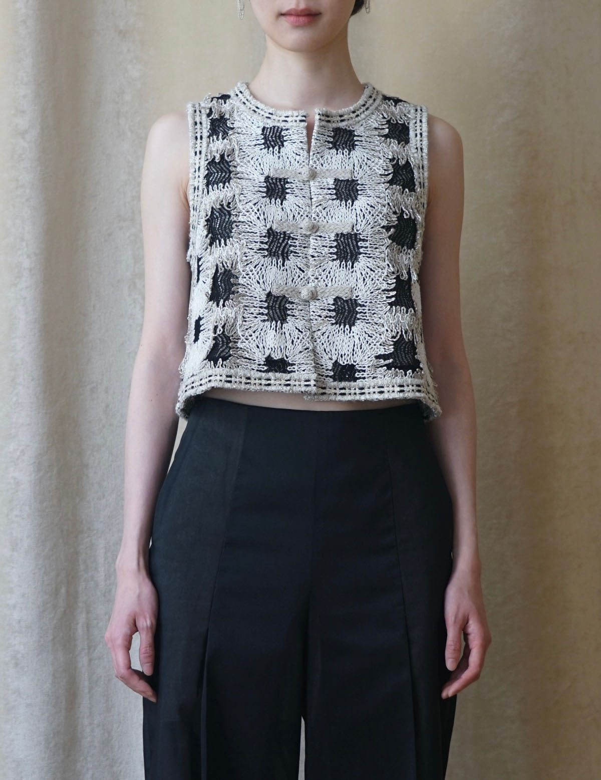 Pre-order｜Plaid Woven Crop Top