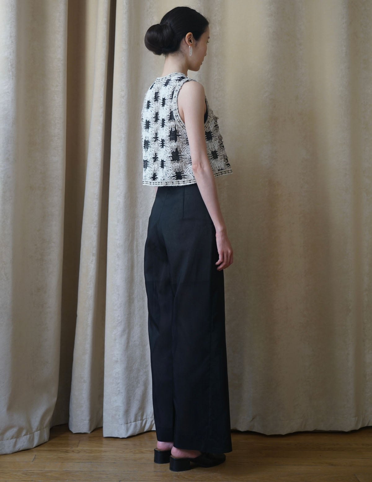 Pre-order｜Plaid Woven Crop Top