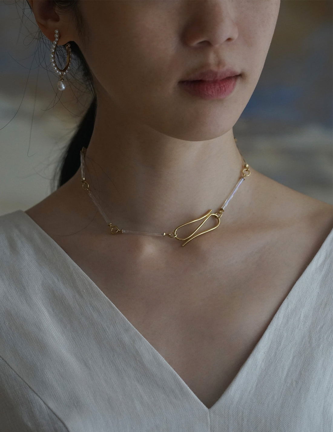 BEATRIZ PALACIOS | White Mourning Earrings