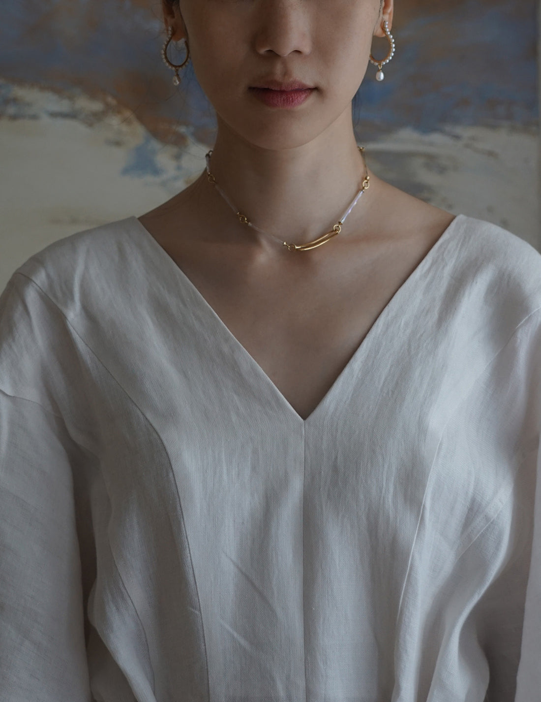 BEATRIZ PALACIOS | White Mourning Earrings