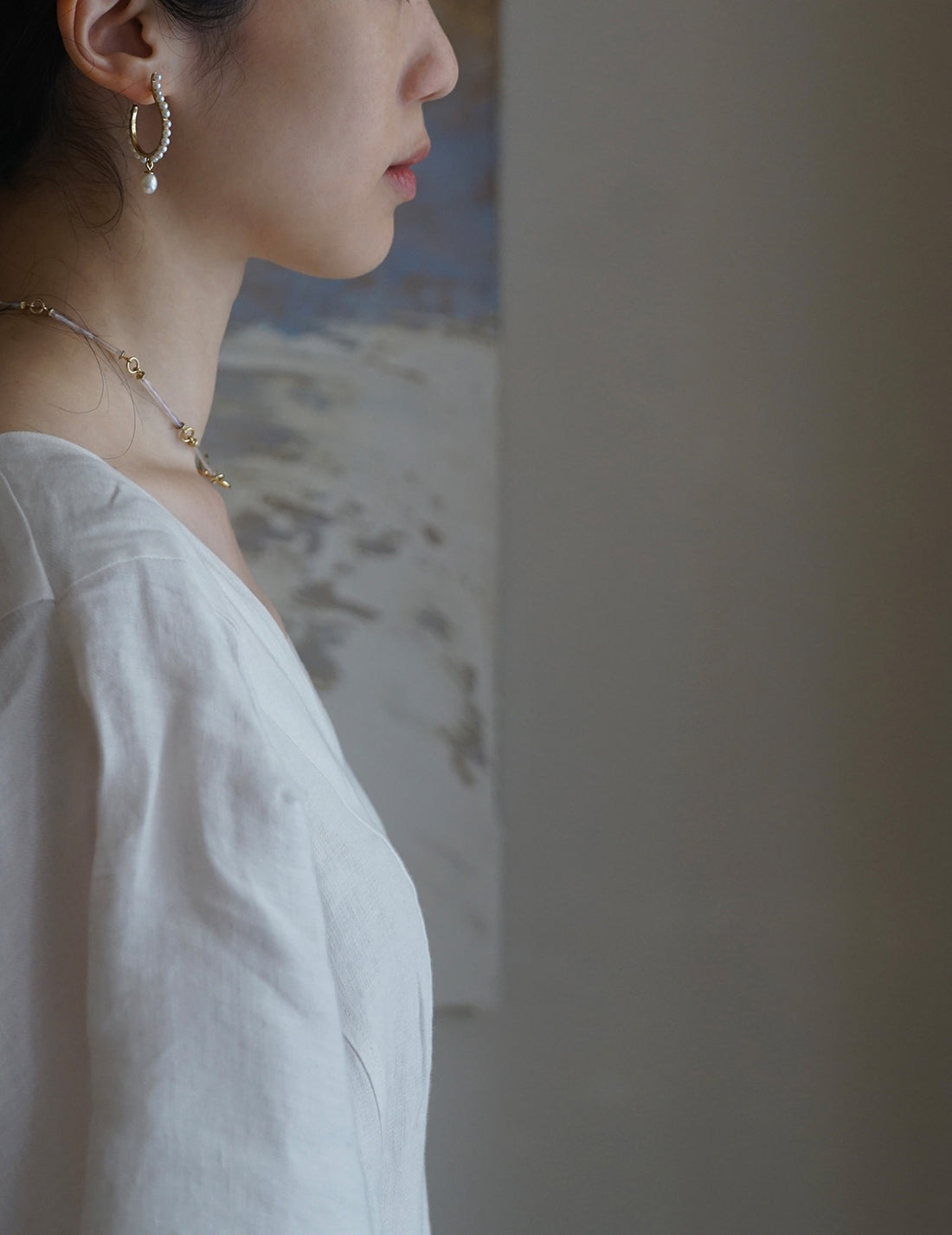 BEATRIZ PALACIOS | White Mourning Earrings