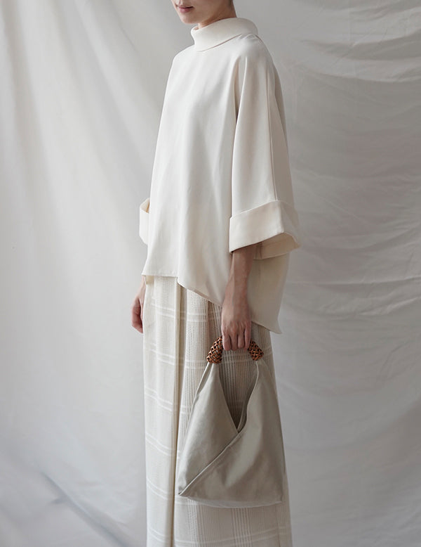 Woven Triangle Bag - Ivory - L