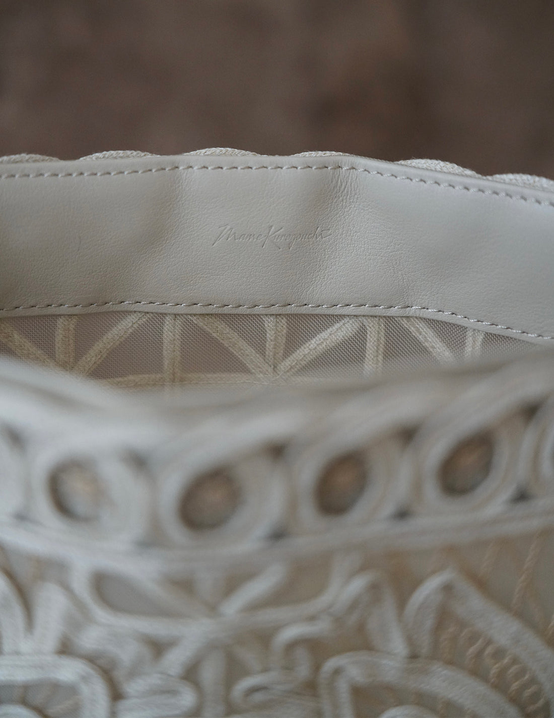 Mame Kurogouchi | Cording Embroidery Bag・Beige