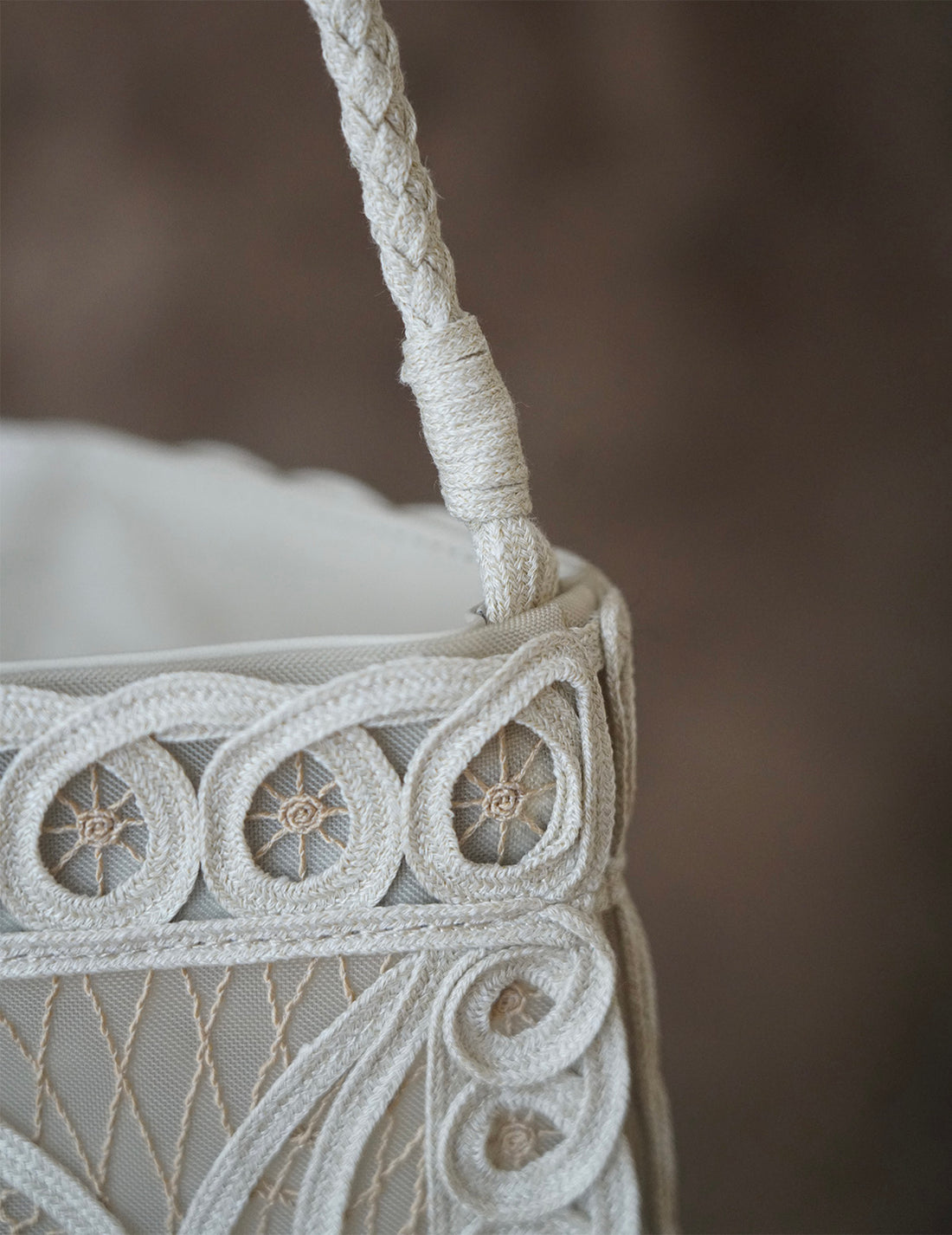 Mame Kurogouchi | Cording Embroidery Bag・Beige