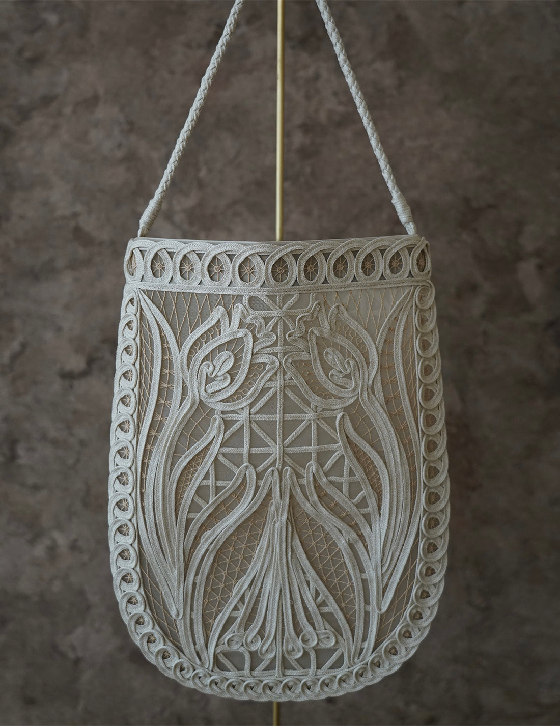 Mame Kurogouchi | Cording Embroidery Bag・Beige