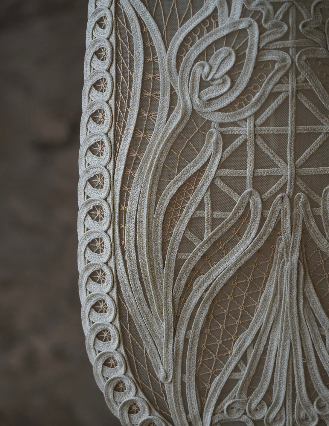 Mame Kurogouchi | Cording Embroidery Bag・Beige