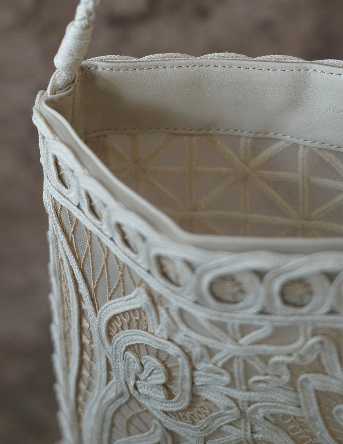 Mame Kurogouchi | Cording Embroidery Bag・Beige