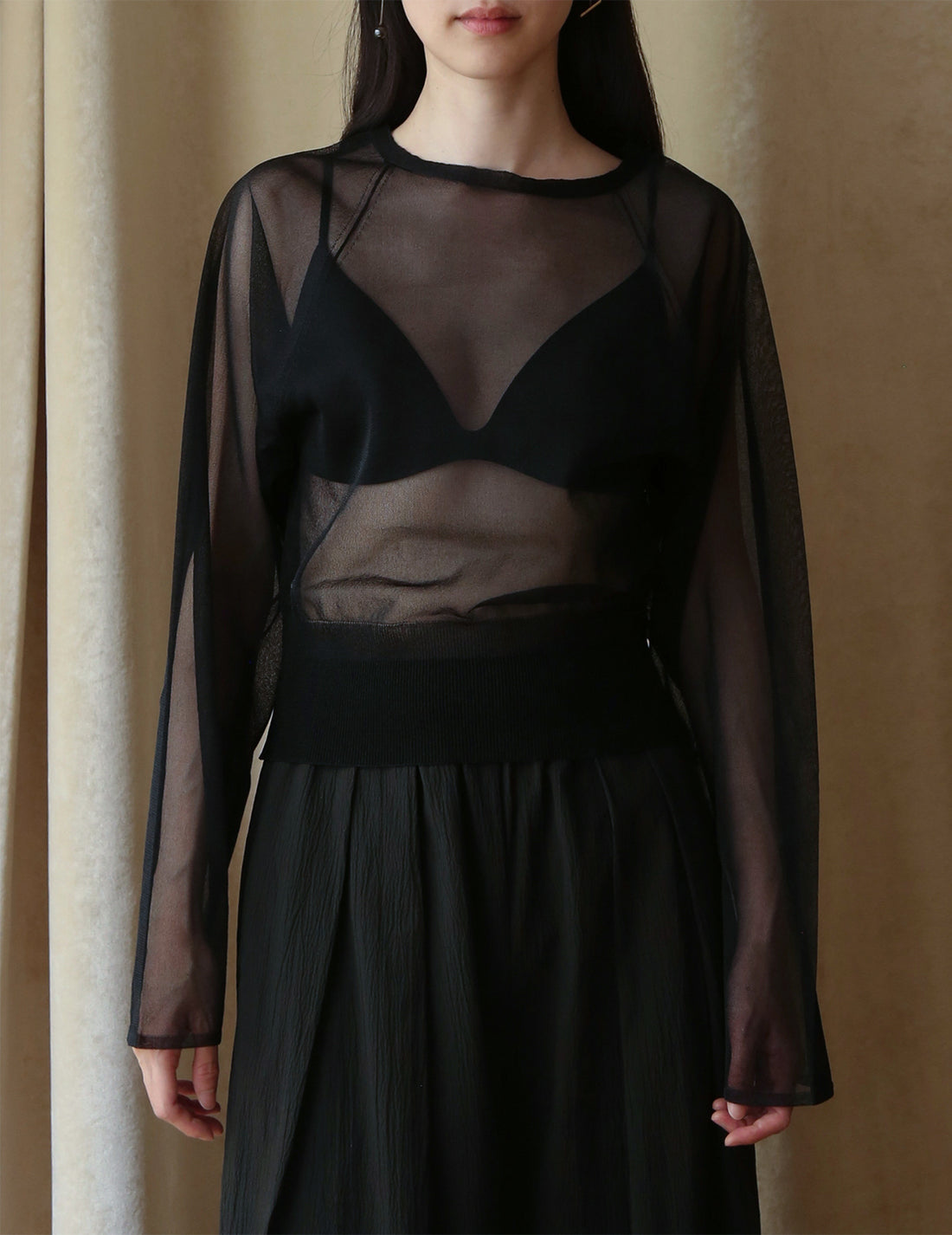 CORTANA | Romy Knitwear Top - Black