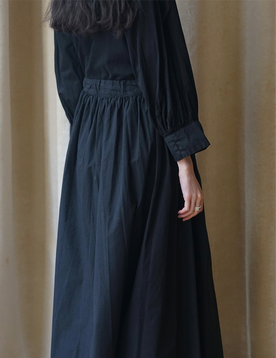 COSMIC WONDER | Organic Cotton Farmer Dress - Black