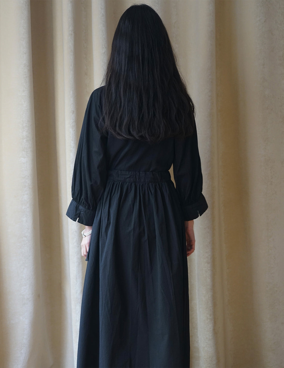 COSMIC WONDER | Organic Cotton Farmer Dress - Black
