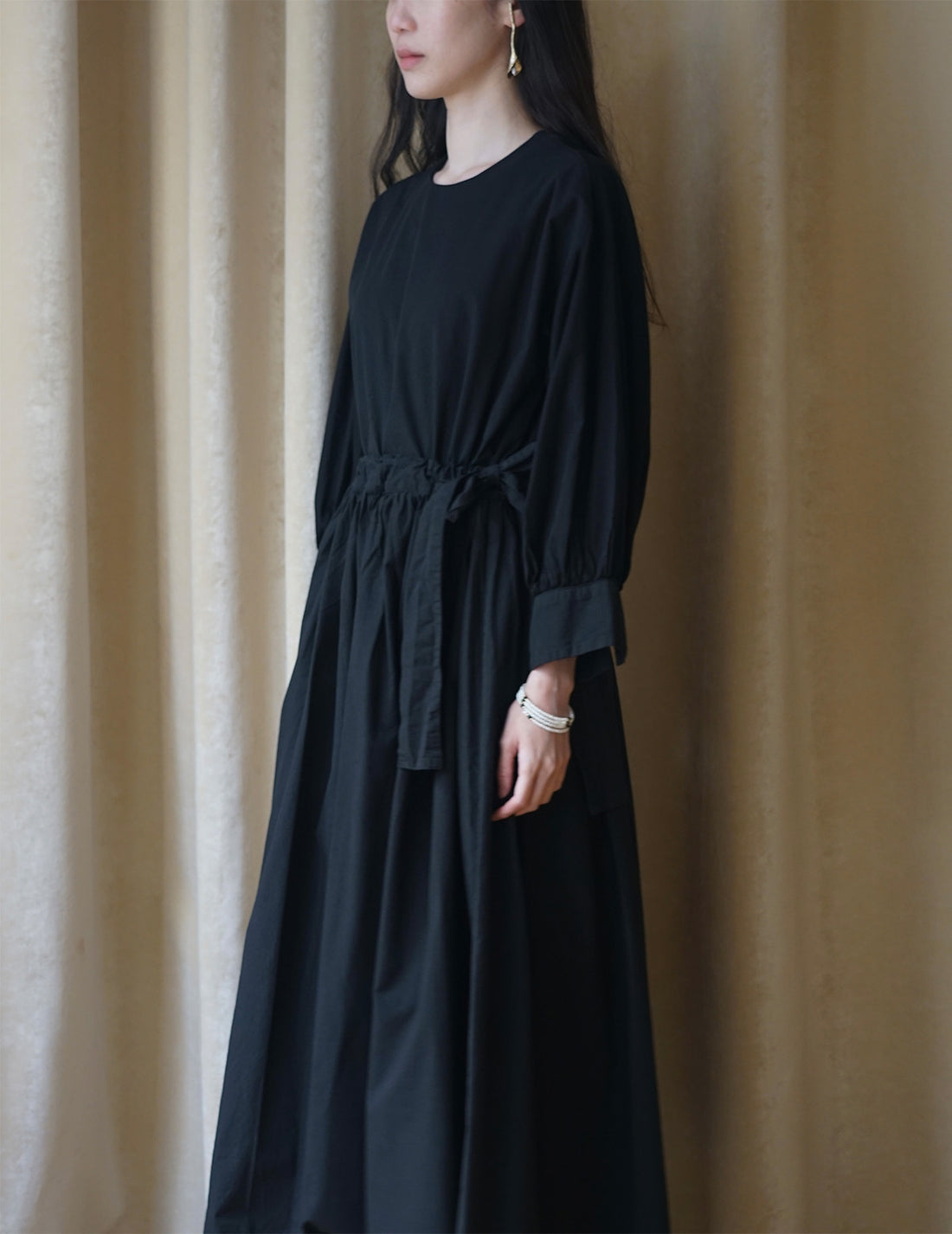 COSMIC WONDER | Organic Cotton Farmer Dress - Black