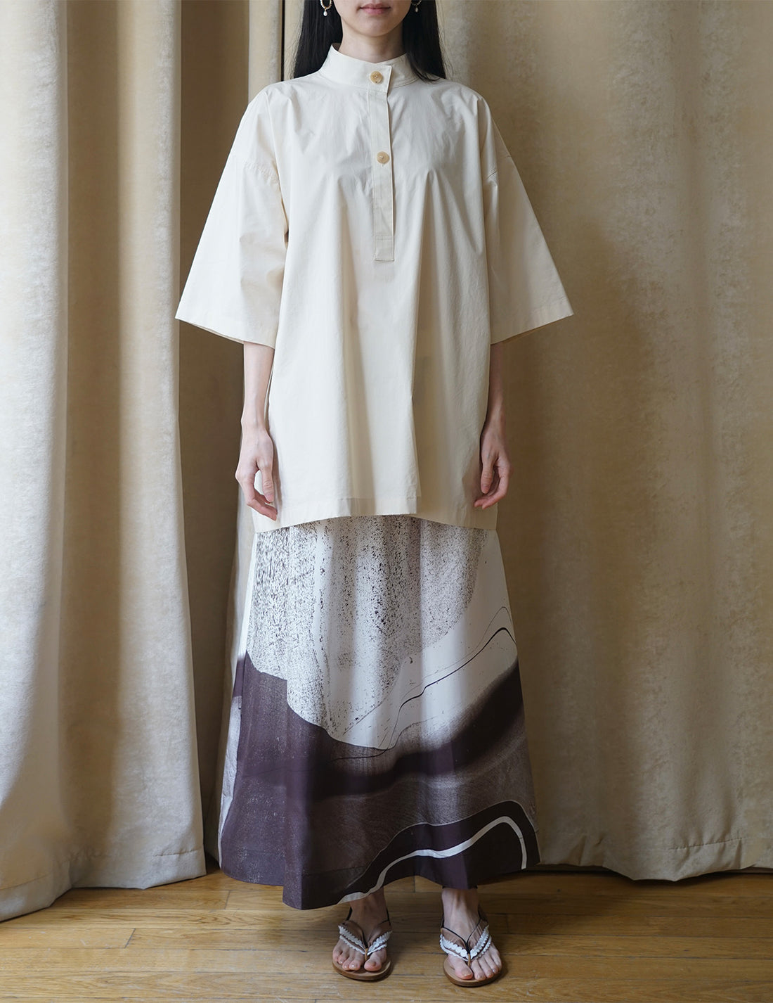 Chemisier trench à ceinture frangée