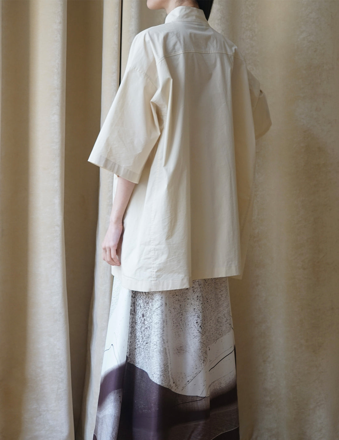 Chemisier trench à ceinture frangée