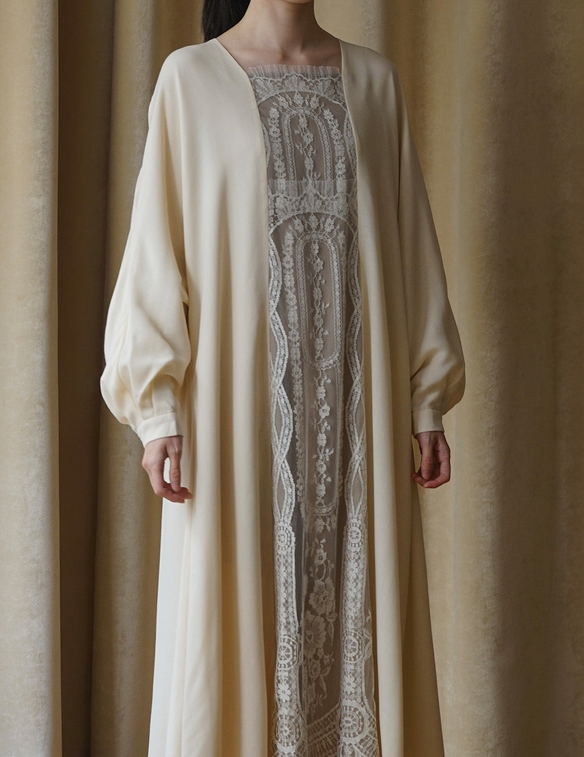 SUN YU HONG | Garden Lace Wool Dress