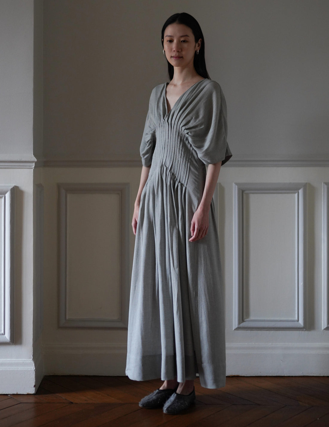 Mark Kenly Domino Tan | Dashika Dress・ Light Moss