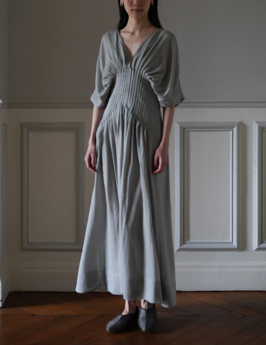 Mark Kenly Domino Tan | Dashika Dress・ Light Moss