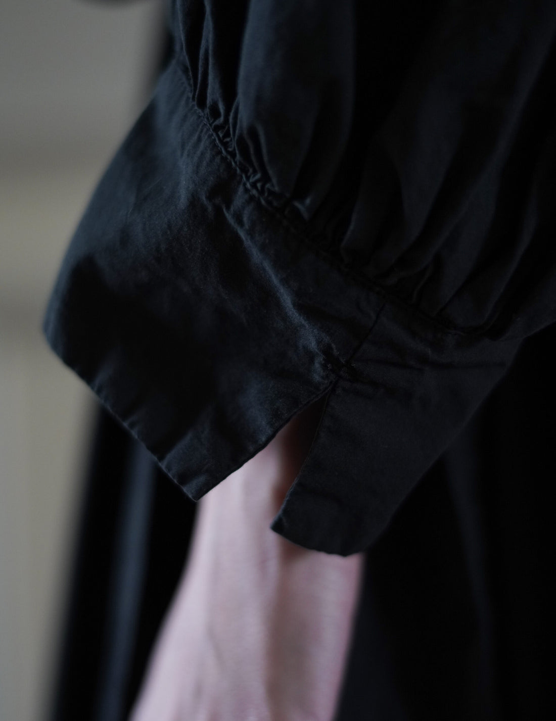 COSMIC WONDER | Cotton Silk Typewriter Farmer's Dress - Black