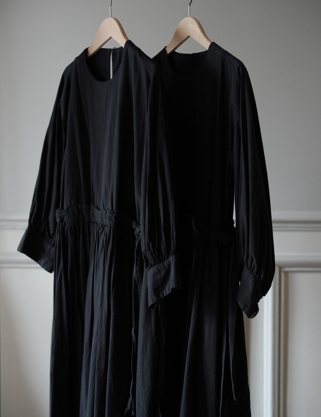 COSMIC WONDER | Cotton Silk Typewriter Farmer's Dress - Black