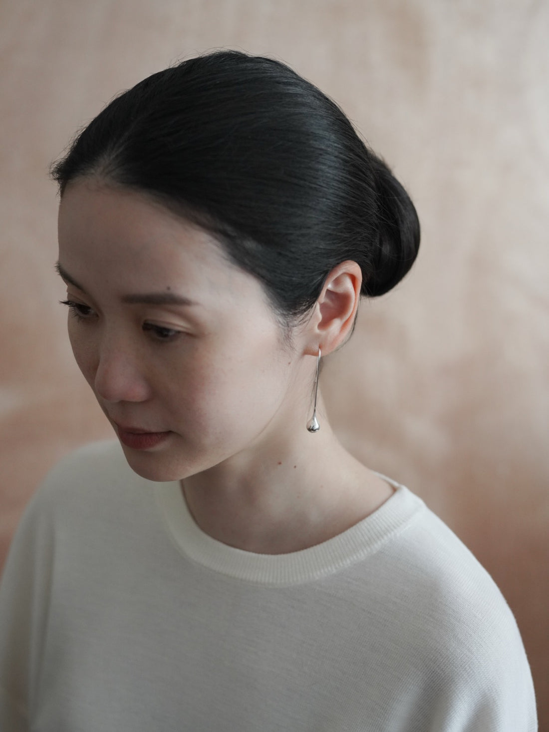 Datura Long Drop Earrings・Silver