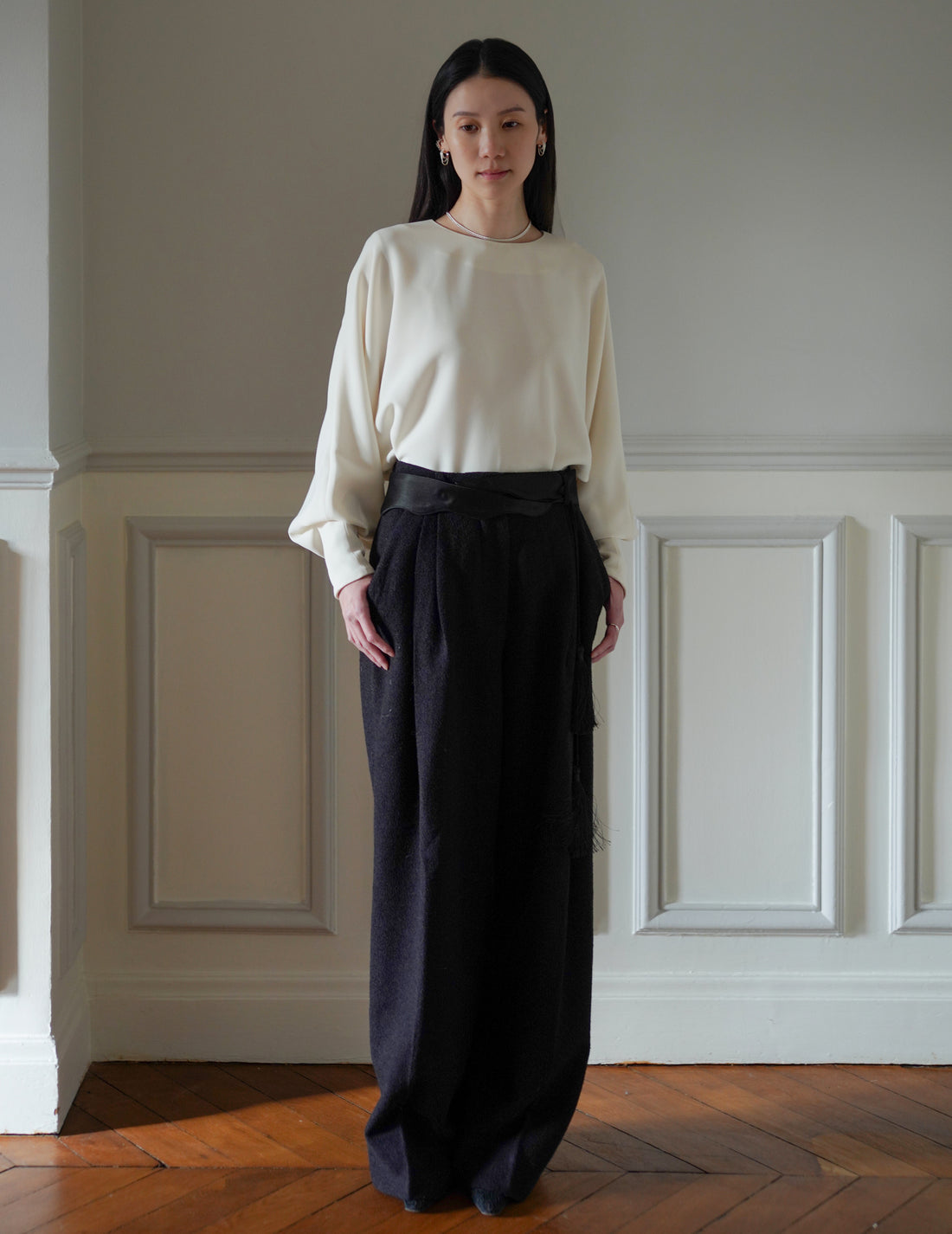 Mark Kenly Domino Tan | Paola Pants・Dark Brown