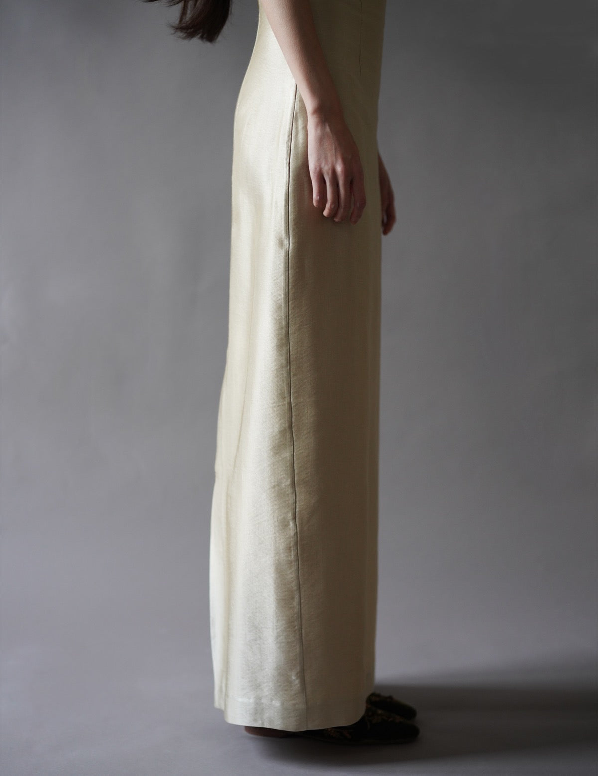 INGA High-Waisted Long Skirt・Golden Beige