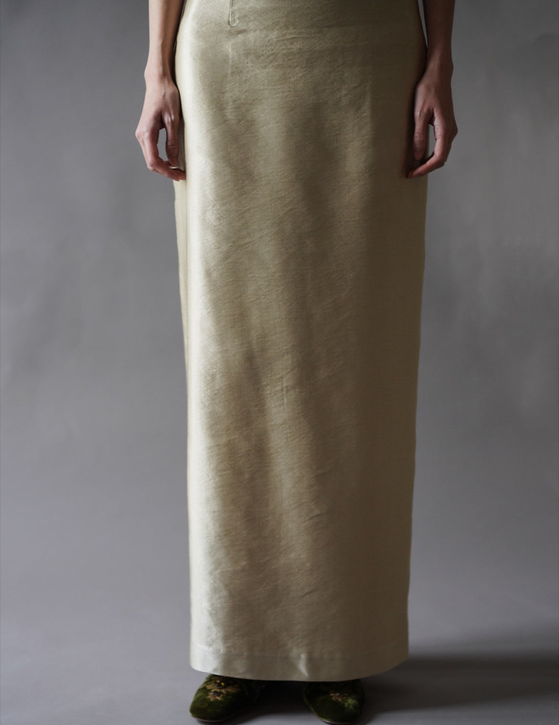 INGA High-Waisted Long Skirt・Golden Beige