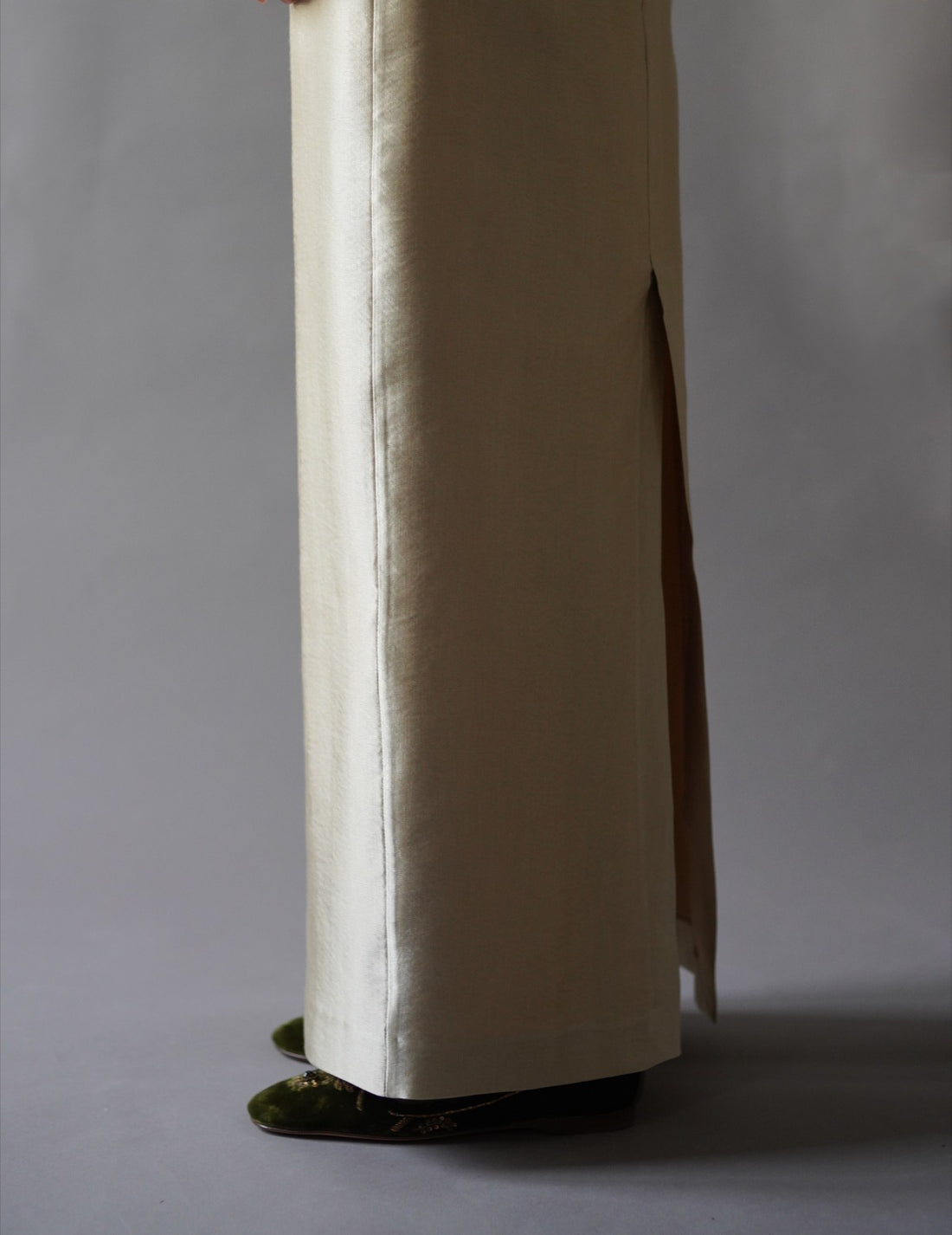 INGA High-Waisted Long Skirt・Golden Beige