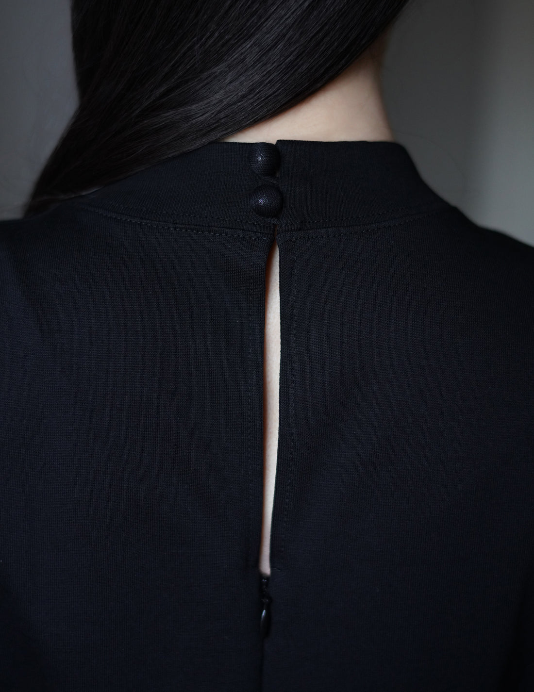 MAME KUROGOUCHI | Cotton Jersey Flare Dress・Black