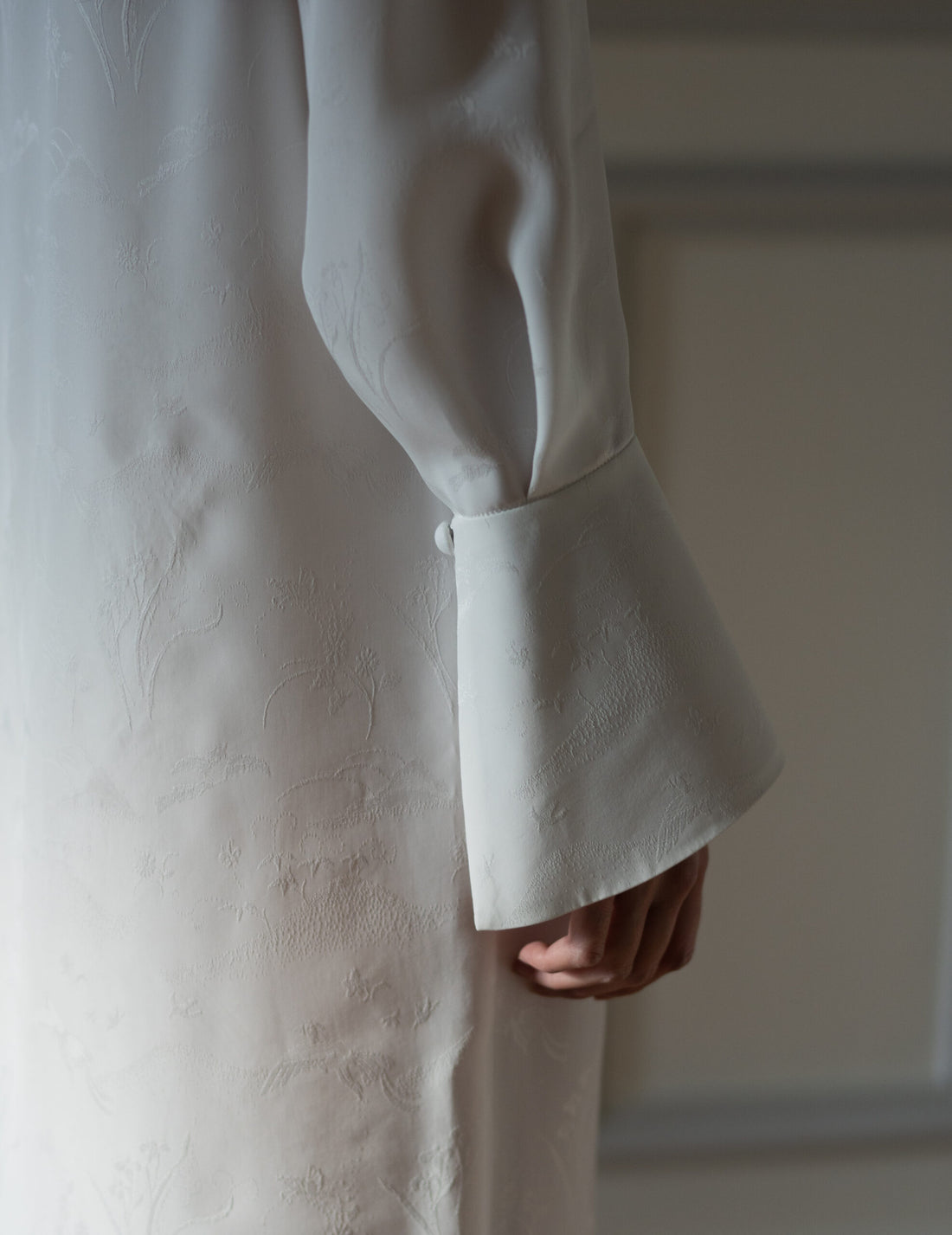 Mame Kurogouchi  | I-Line Jacquard Dress・White