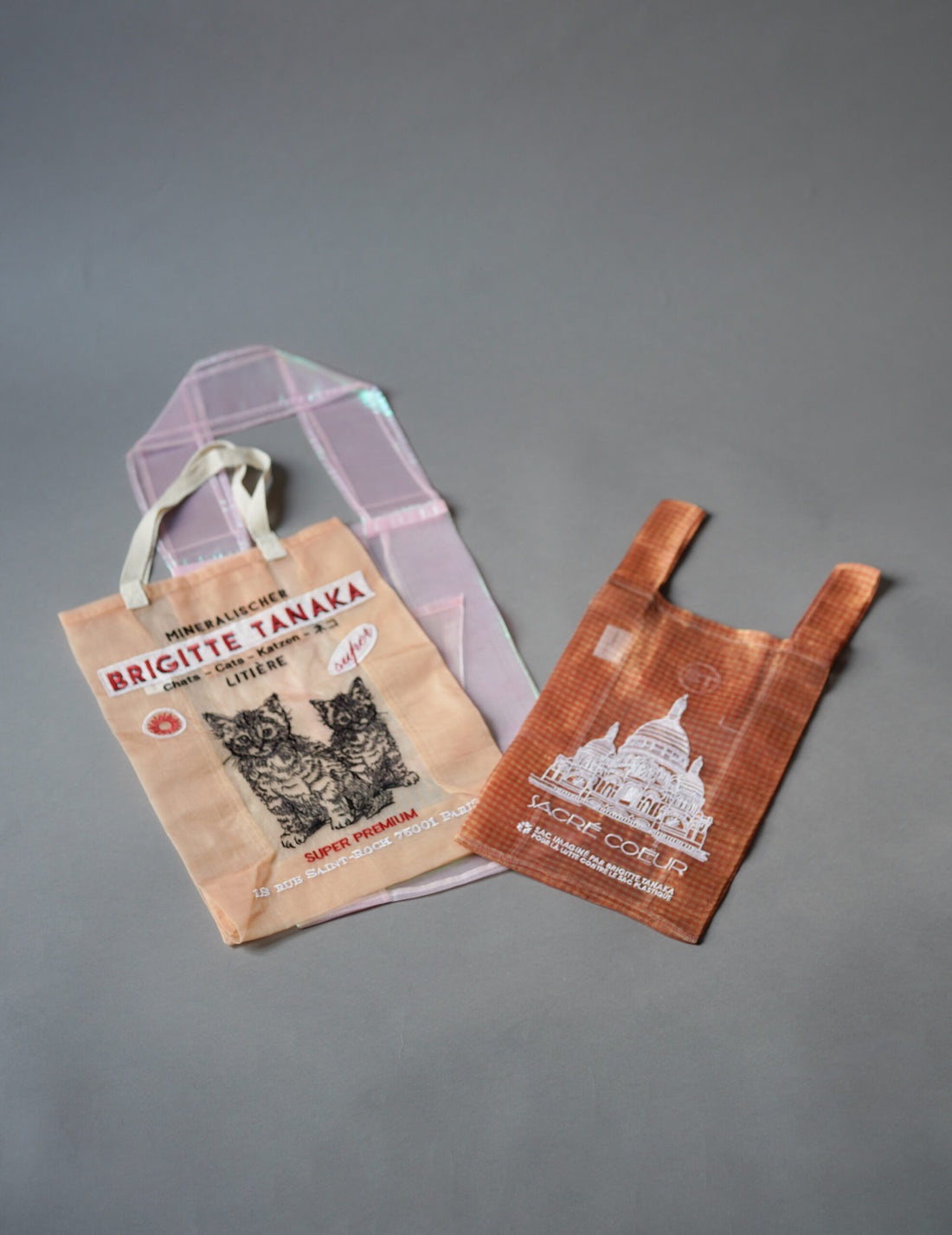 Brigitte Tanaka | Paris Sacré-Cœur Embroidered Organza Bag・Red Check