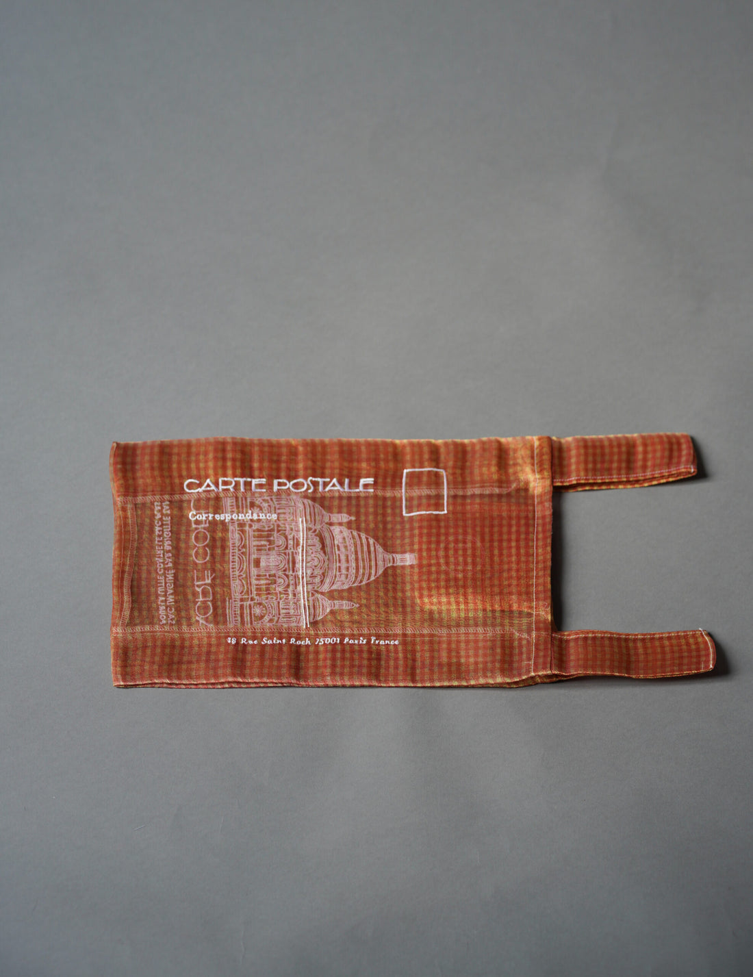 Brigitte Tanaka | Paris Sacré-Cœur Embroidered Organza Bag・Red Check