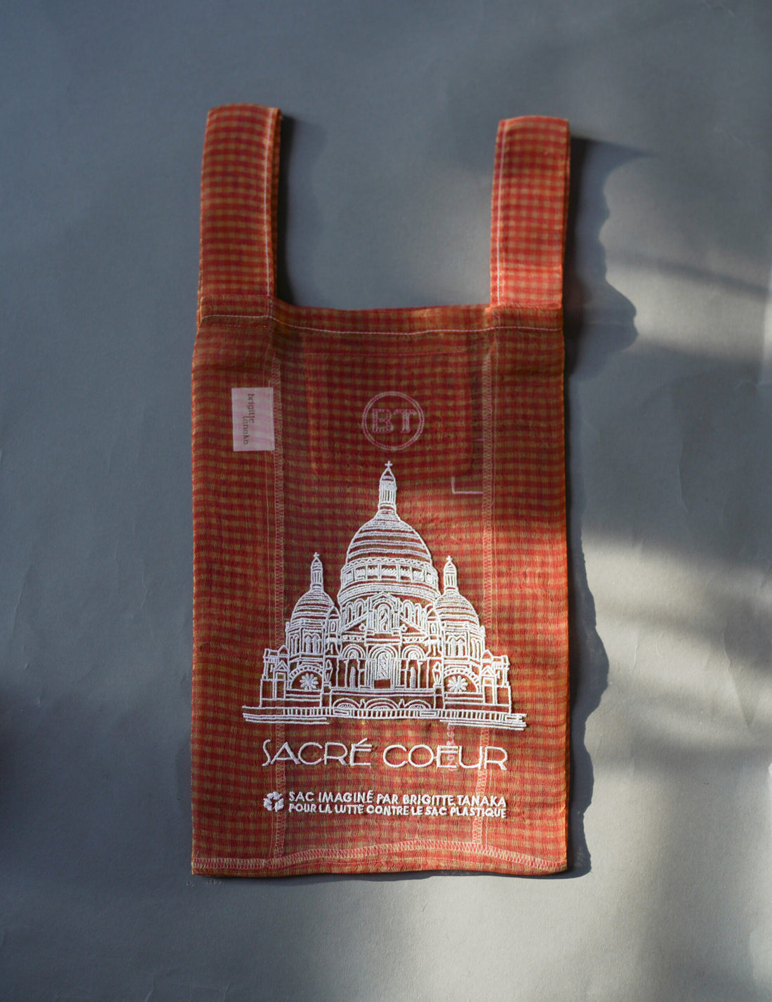 Brigitte Tanaka | Paris Sacré-Cœur Embroidered Organza Bag・Red Check