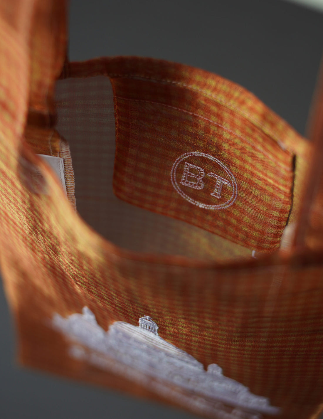 Brigitte Tanaka | Paris Sacré-Cœur Embroidered Organza Bag・Red Check