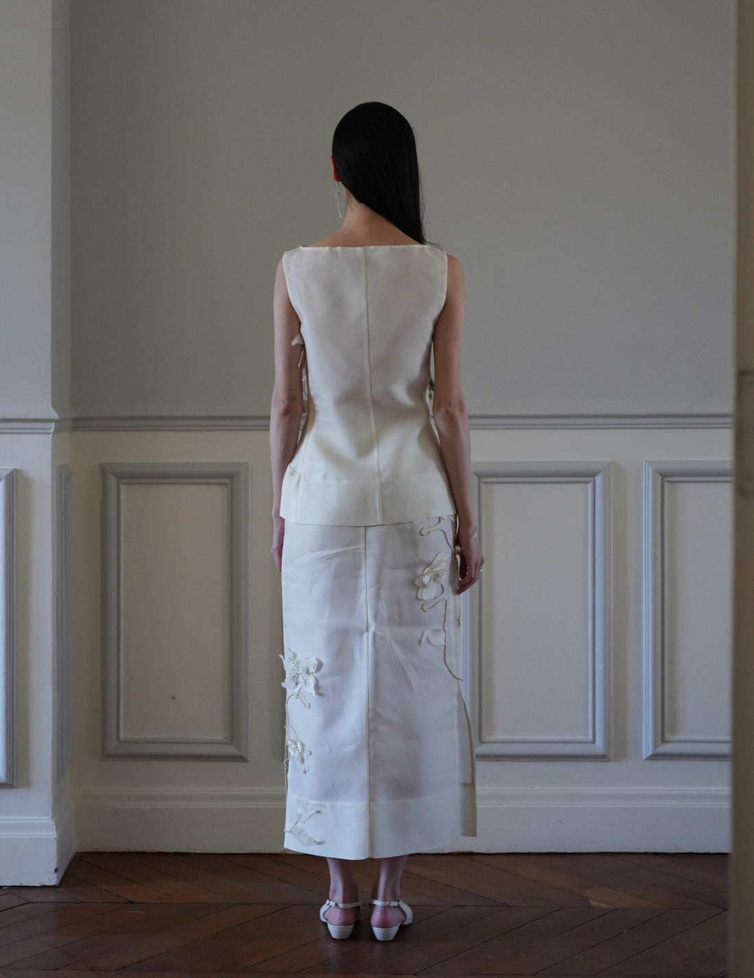 Mark Kenly Domino Tan ｜Atelier Noshie Skirt・Ivory