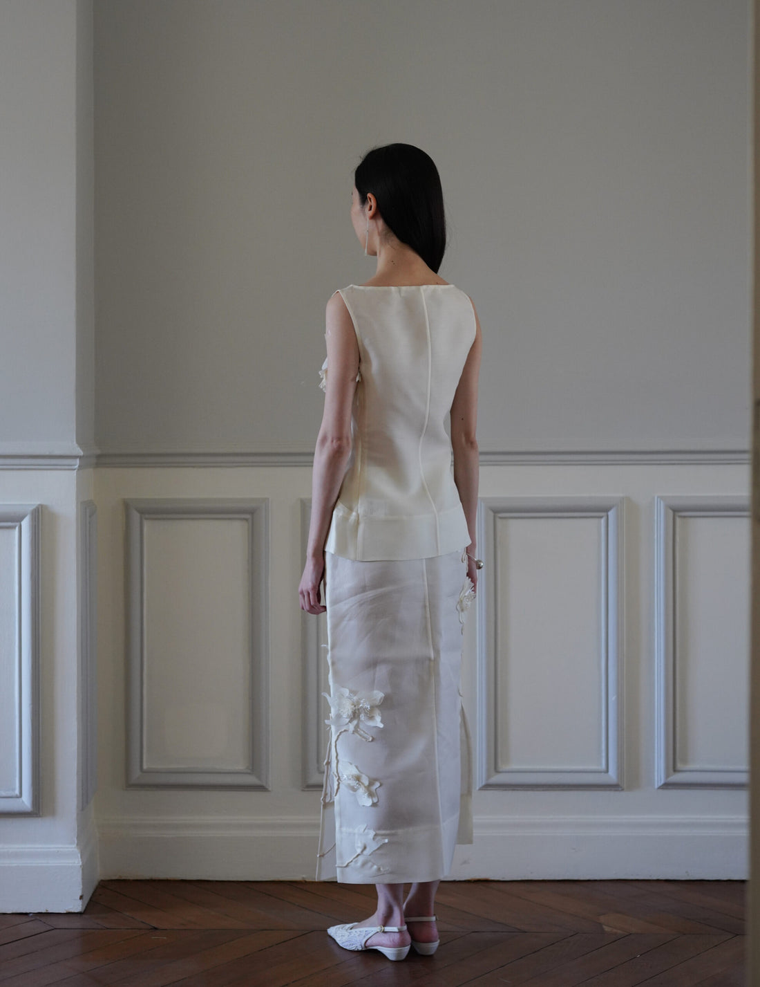Mark Kenly Domino Tan ｜Atelier Noshie Skirt・Ivory