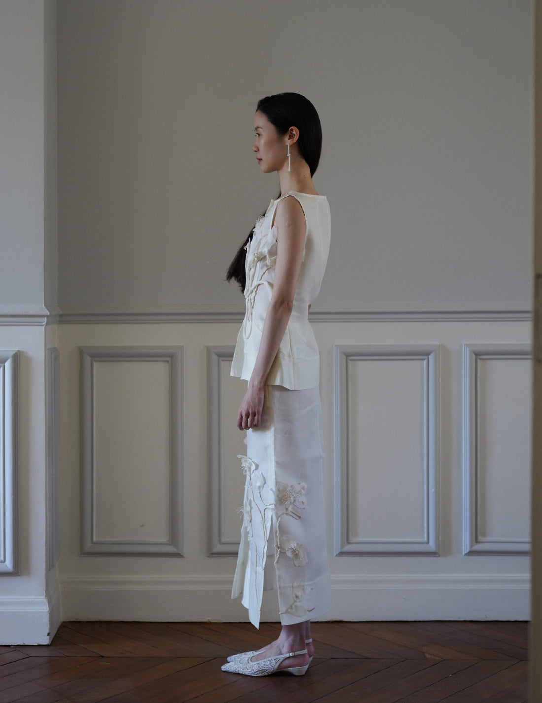 Mark Kenly Domino Tan ｜Atelier Noshie Skirt・Ivory