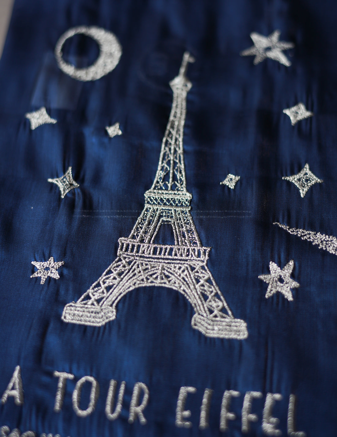 Brigitte Tanaka | Eiffel Tower Embroidered Organza Bag Blue・ Small