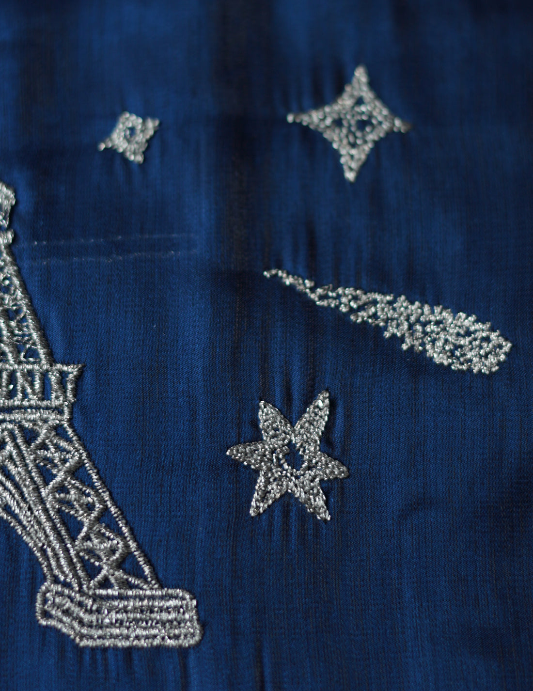 Brigitte Tanaka | Eiffel Tower Embroidered Organza Bag Blue・ Small