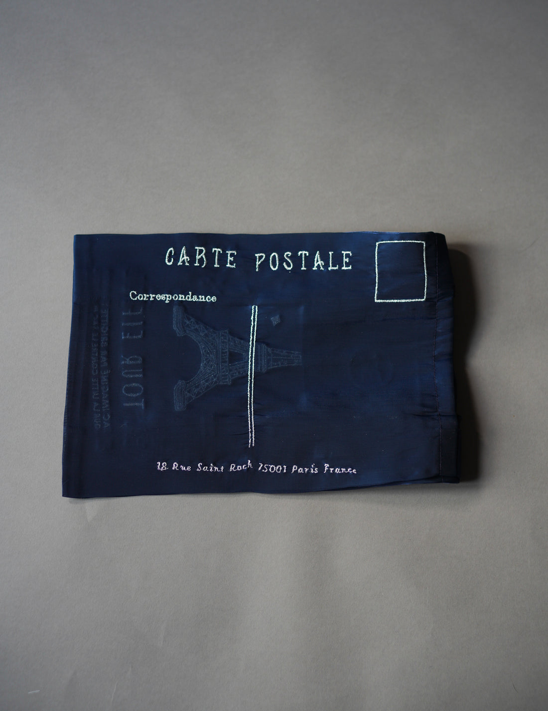 Brigitte Tanaka | Eiffel Tower Embroidered Organza Bag Blue・ Small