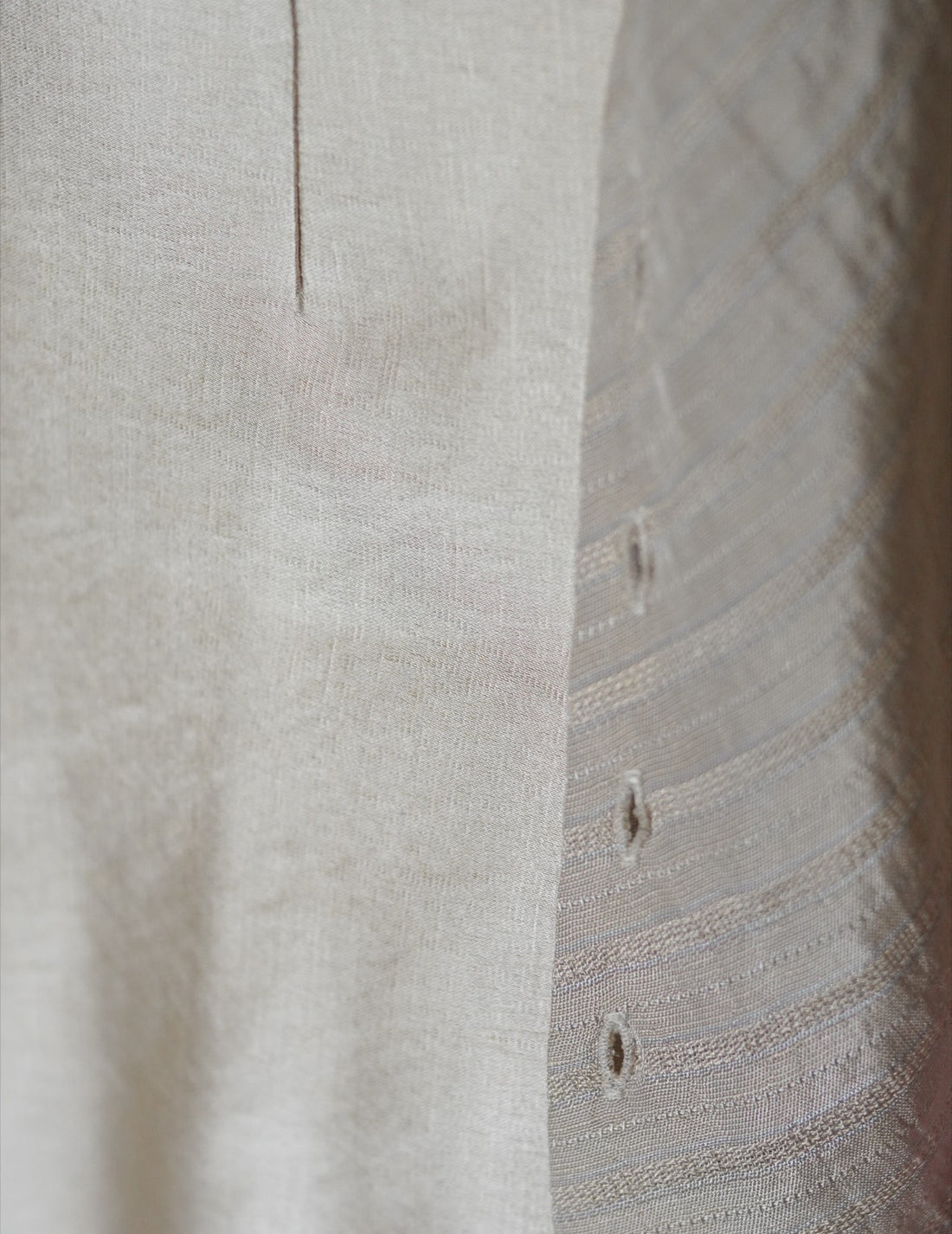 ELOISE Jacquard Stripes Shirt・Beige